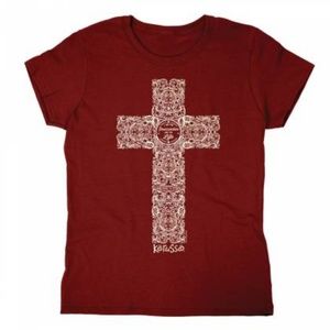 JUST REDUCED! "Engraved Cross" Missy Christian shirt by Kerusso
